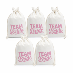 Team Bride Baskılı Kese 15x20 Ebat 5'li Paket